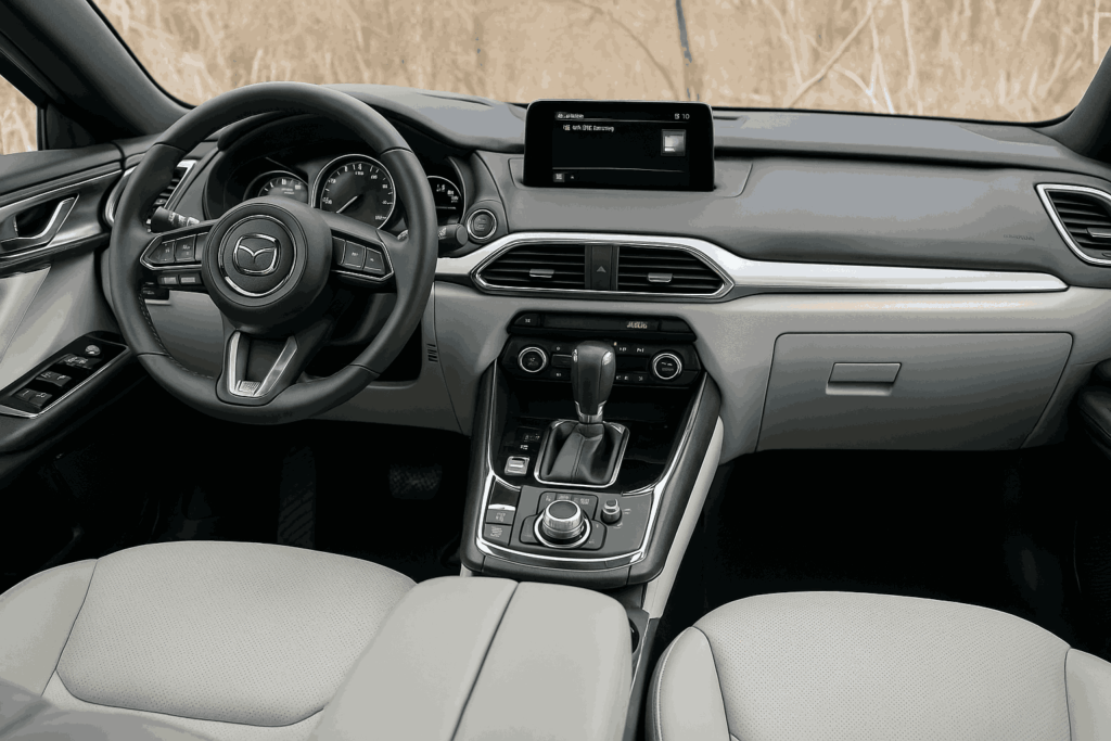 mazda interior with natural backdrop