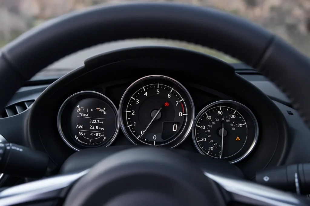 mazda mx 5 miata rf grand touring convertible gauge cluster