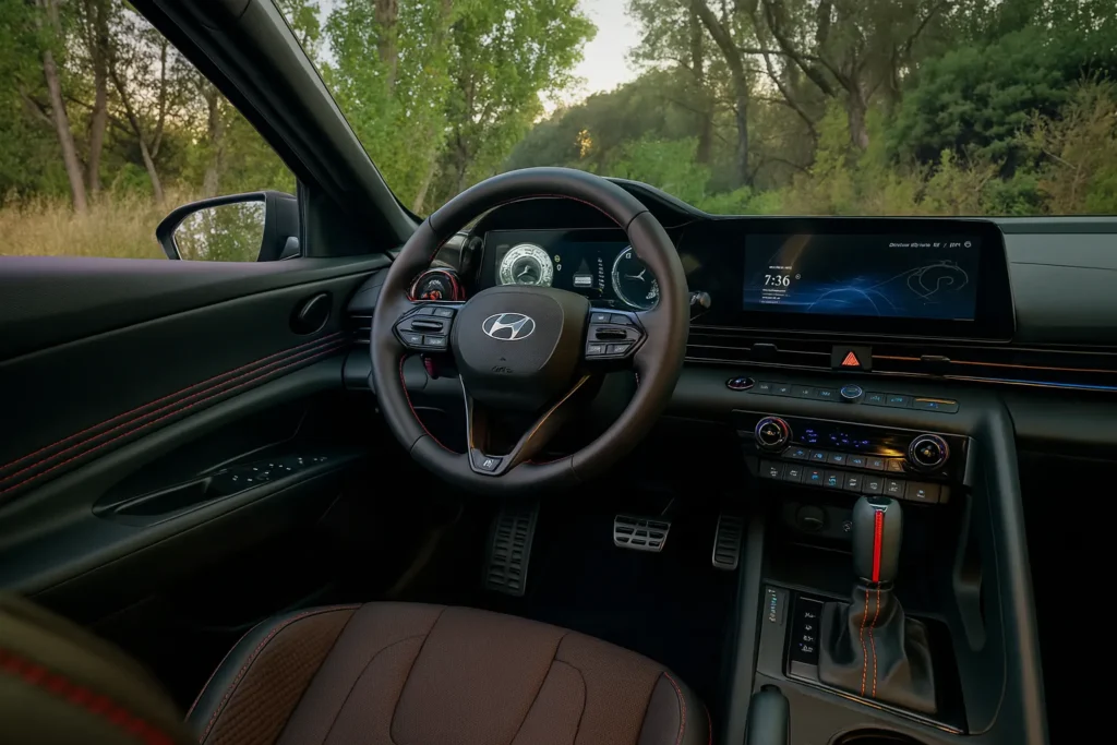 2024 Hyundai Elantra N Line interior review 2024 Hyundai Elantra N Line interior review