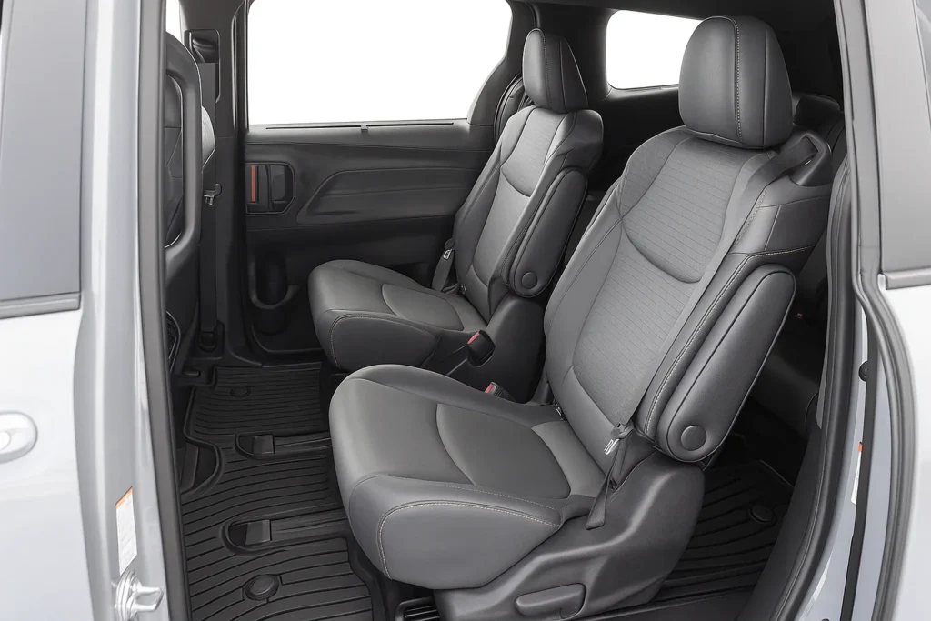Toyota Sienna Woodland Edition rear interior Toyota Sienna Woodland Edition rear interior
