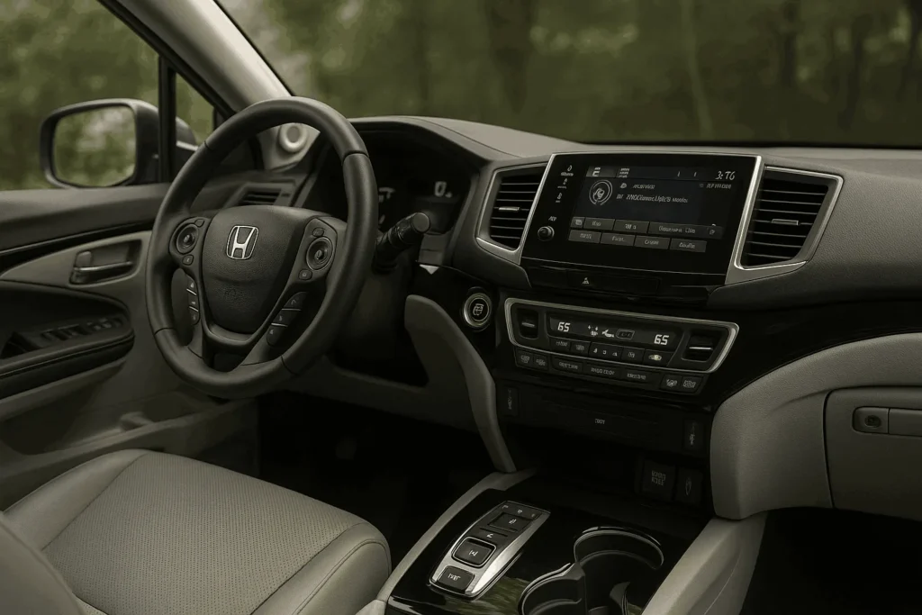 Spacious interior of the 2016 Honda Pilot featuring modern design advanced technology comfortable seating Spacious interior of the 2016 Honda Pilot featuring modern design advanced technology comfortable seating