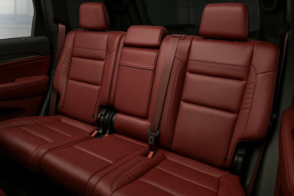 The 2017 Jeep Grand Cherokees interior highlighting premium materials advanced controls and a comfortable seating arrangement The 2017 Jeep Grand Cherokees interior highlighting premium materials advanced controls and a comfortable seating arrangement