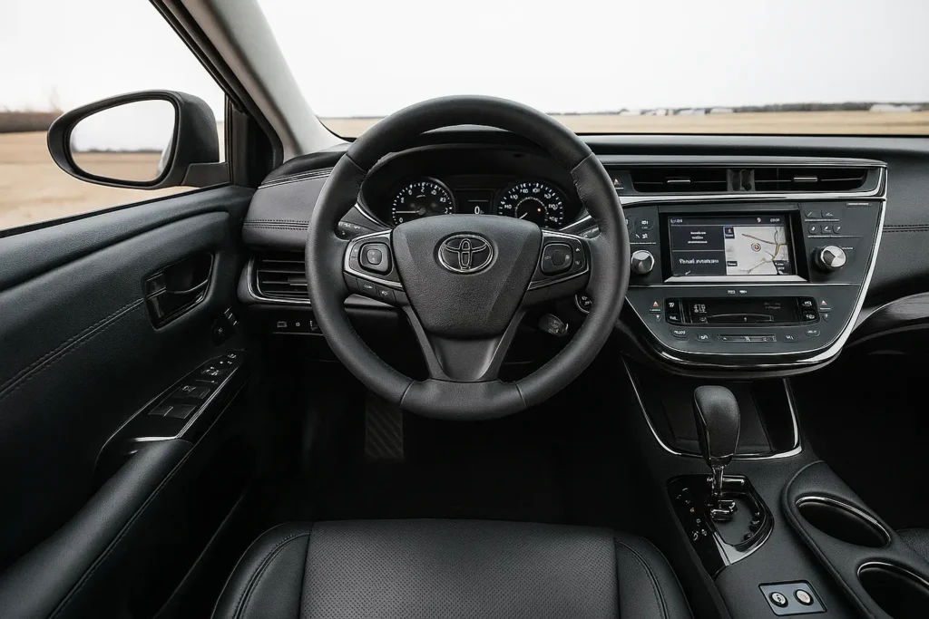 The 2017 Toyota Avalons interior features luxurious materials advanced technology and a comfortable spacious layout The 2017 Toyota Avalons interior features luxurious materials advanced technology and a comfortable spacious layout