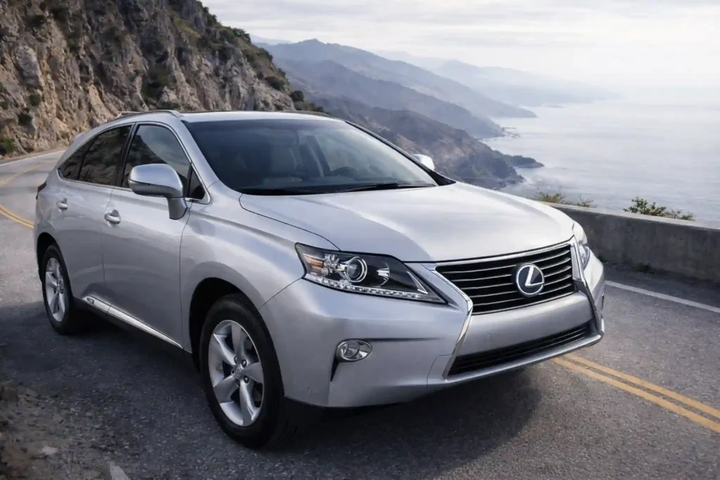 2014 Lexus RX 450h Front Three Quarter on Coastal Cliff Road 2014 Lexus RX 450h Front Three Quarter on Coastal Cliff Road