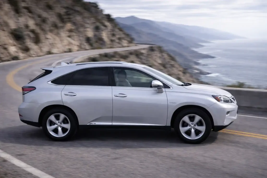 2014 Lexus RX 450h Side Profile Driving Along Coastal Curves 2014 Lexus RX 450h Side Profile Driving Along Coastal Curves