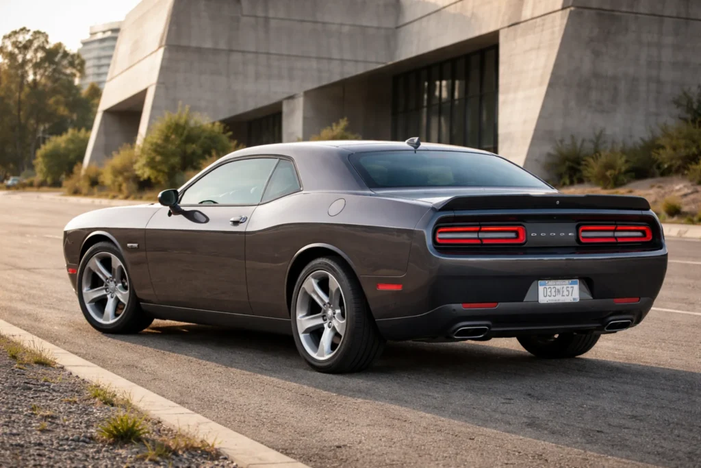 2015 Dodge Challenger SXT Rear Three Quarter View with LED Taillight Bar 2015 Dodge Challenger SXT Rear Three Quarter View with LED Taillight Bar